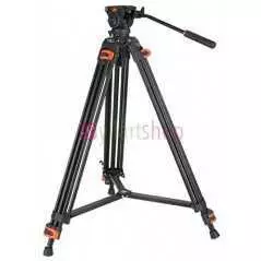 Trépied en aluminium COMAN DF16L avec tête vidéo Q5 d'une hauteur de 1,86m