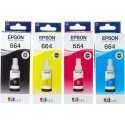 Encre Epson 664 Ecotank Bouteille d'encre Noir-cyan-magenta-jaune-Light magenta-Light Cyan