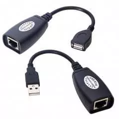 Extension USB 2.0 Actif 45m sur Câble RJ45 Cat5e/Cat6 | Rallonge Longue Distance