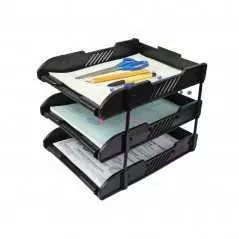 Organisateur de bureau en plastique de bonne qualité à 3 couches