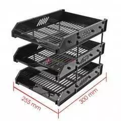 Organisateur de bureau en plastique de bonne qualité à 3 couches