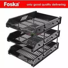 Organisateur de bureau en plastique de bonne qualité à 3 couches