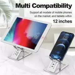 Support téléphone et tablette pliant en métal mince 2021