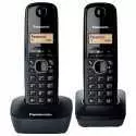 PANASONIC KX-TG1612 | Téléphone Sans Fil DECT DUO | Simplicité et Double Combiné