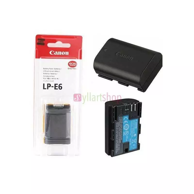 Batterie Canon LP-E6 pour Canon EOS 5DS-5D-Mark II-Mark III-6D-7D-60D-60Da-70D-80D