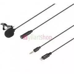 Microphone Lavalier à pince pour appareils iOS BOYA BY-M2