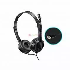 Casque Filaire USB RAPOO H120 | Stéréo HD | Micro Anti-Bruit à Rotation 360°