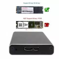 Boîtier SSD USB 3.0 vers NGFF M.2 SATA B