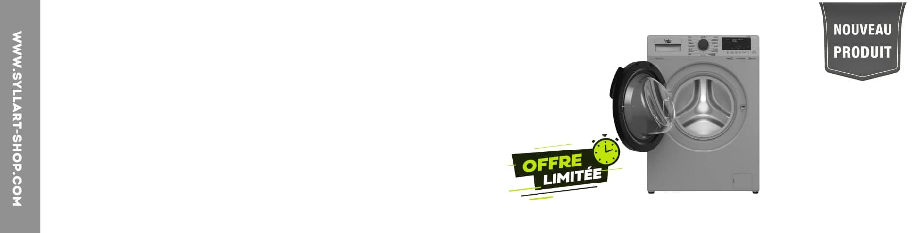 Machine a laver BEKO 12KG WTE12726S | Moteur ProSmart Inverter | Tambour Aquawave | Gris Silver