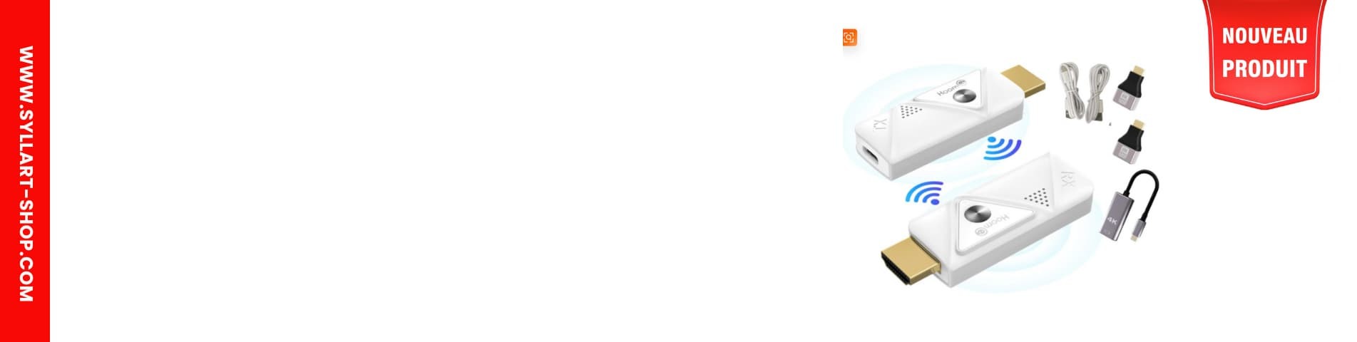 Adaptateur HDMI Sans Fil (TX/RX) | Émetteur Récepteur Vidéo Longue Portée 30M